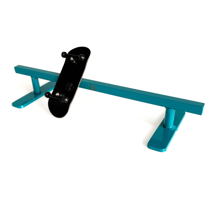 Teak Tuning Straight, Square Fingerboard Rail V2, 10" Long - Steel Construction - Made in USA - Teak Teal