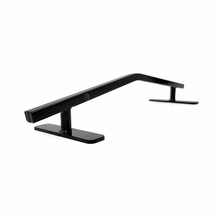Teak Tuning Straight, Mellow Peak Style Fingerboard Rail V2, 12" Long - Steel Construction - Made in USA - Black