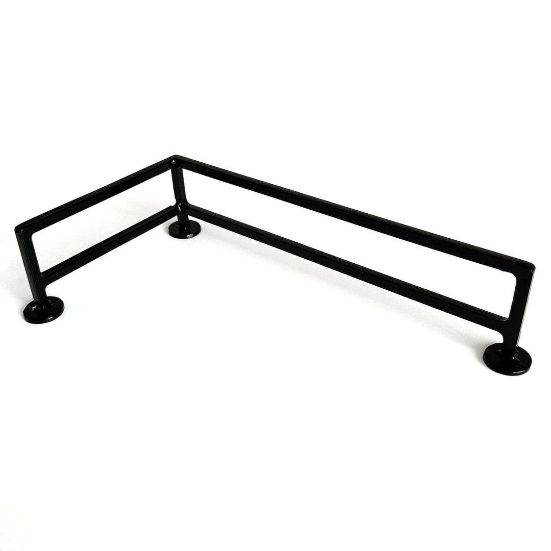 Teak Tuning Fence Style, L-Shaped Fingerboard Rail V2, 11" Long - Steel Construction - Made in USA - Black