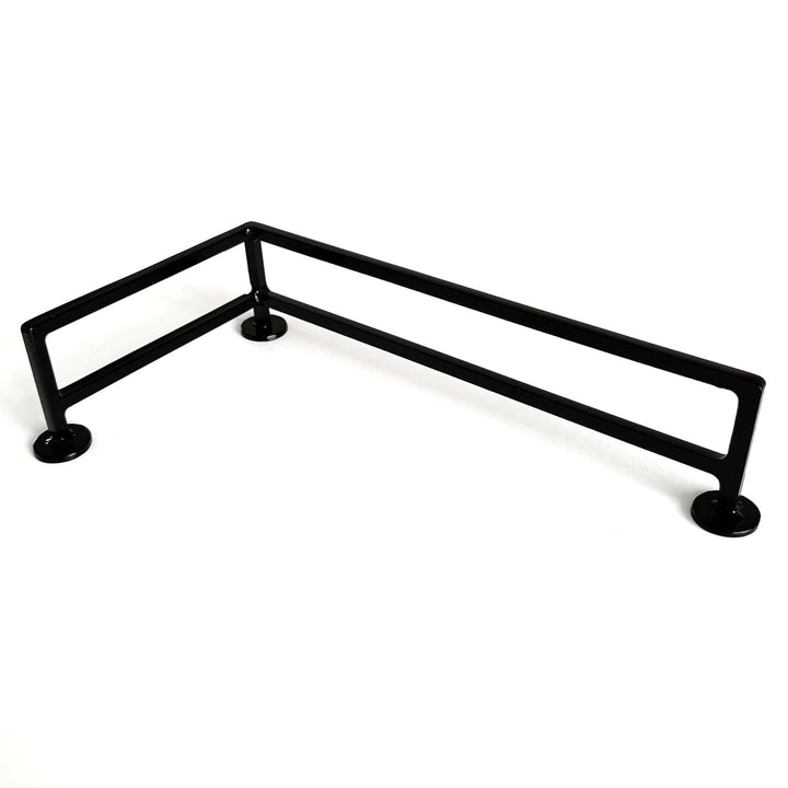 Teak Tuning Fence Style, L-Shaped Fingerboard Rail V2, 11" Long - Steel Construction - Made in USA - Black