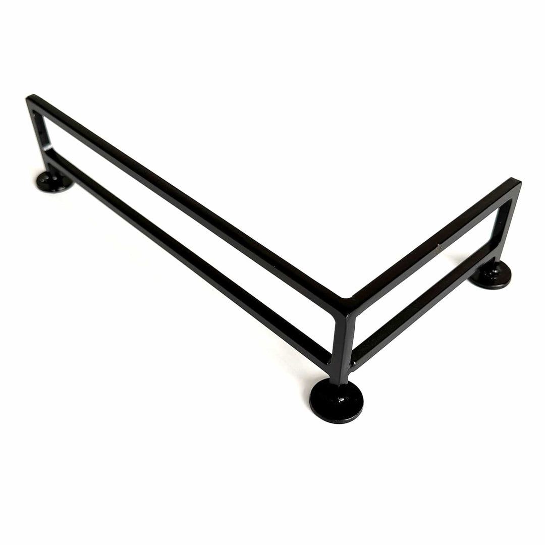 Teak Tuning Fence Style, L-Shaped Fingerboard Rail V2, 11" Long - Steel Construction - Made in USA - Black