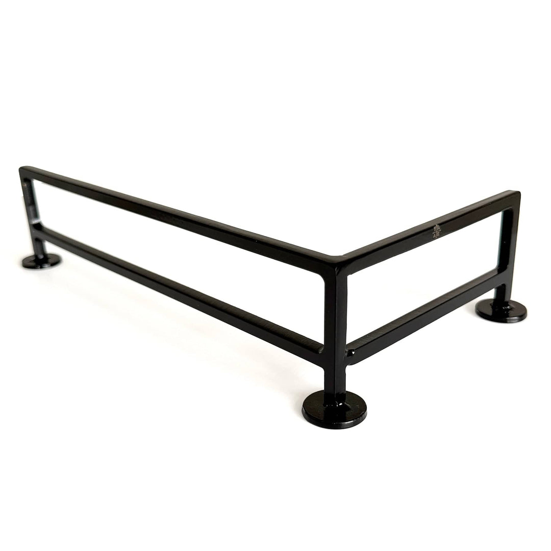 Teak Tuning Fence Style, L-Shaped Fingerboard Rail V2, 11" Long - Steel Construction - Made in USA - Black