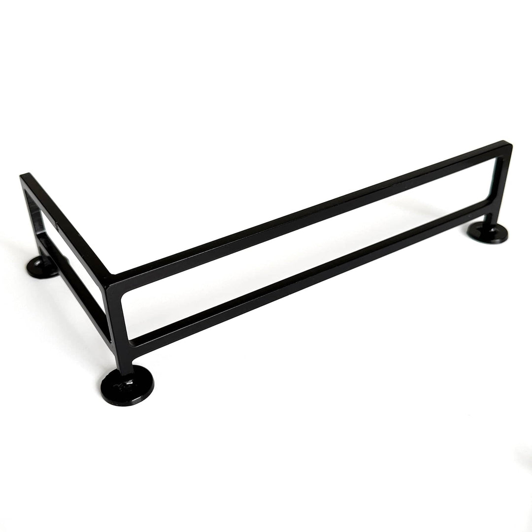 Teak Tuning Fence Style, Reverse L-Shaped Fingerboard Rail V2, 11" Long - Steel Construction - Made in USA - Black