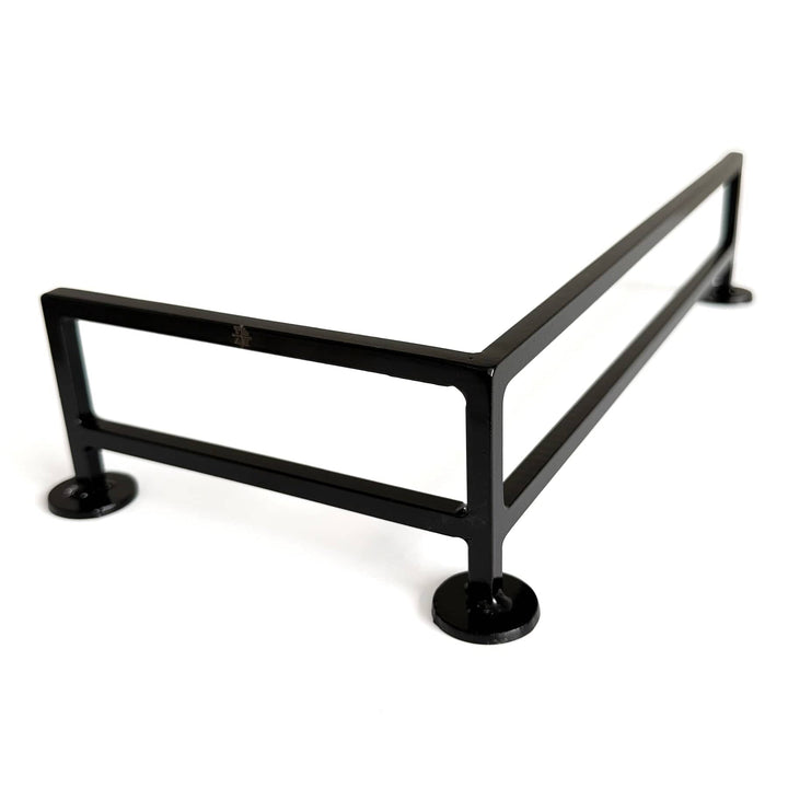 Teak Tuning Fence Style, Reverse L-Shaped Fingerboard Rail V2, 11" Long - Steel Construction - Made in USA - Black