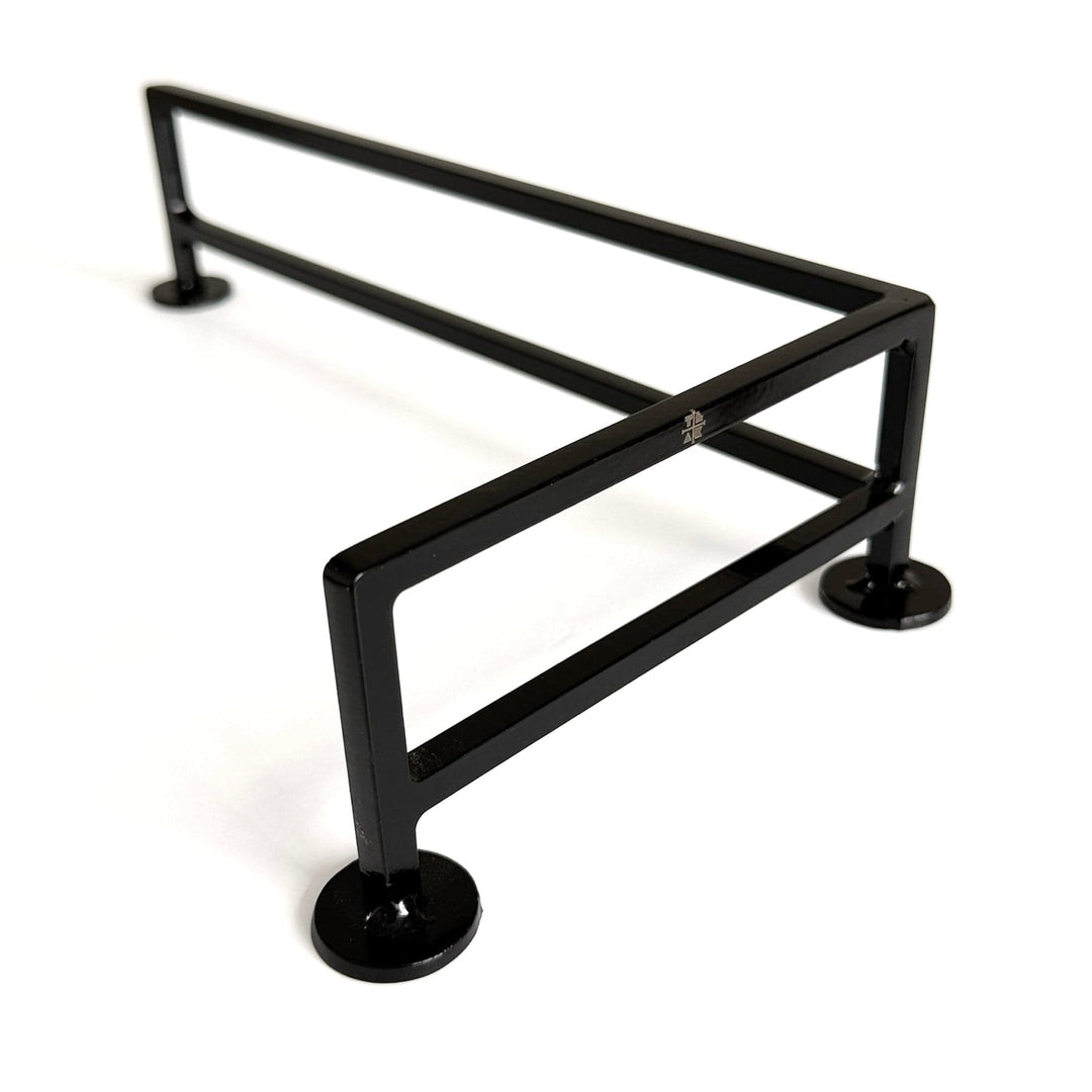 Teak Tuning Fence Style, Reverse L-Shaped Fingerboard Rail V2, 11" Long - Steel Construction - Made in USA - Black