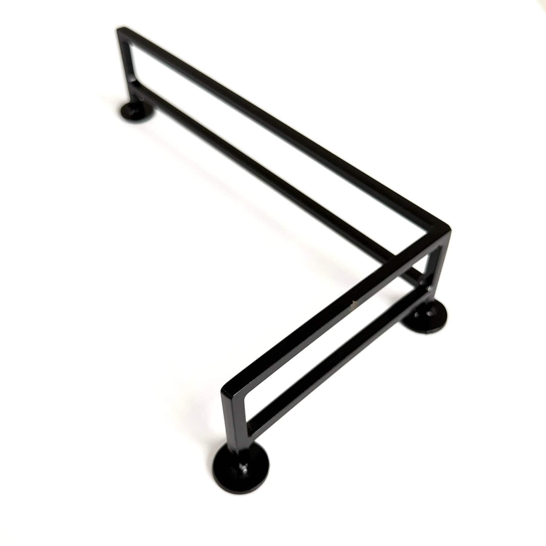 Teak Tuning Fence Style, Reverse L-Shaped Fingerboard Rail V2, 11" Long - Steel Construction - Made in USA - Black
