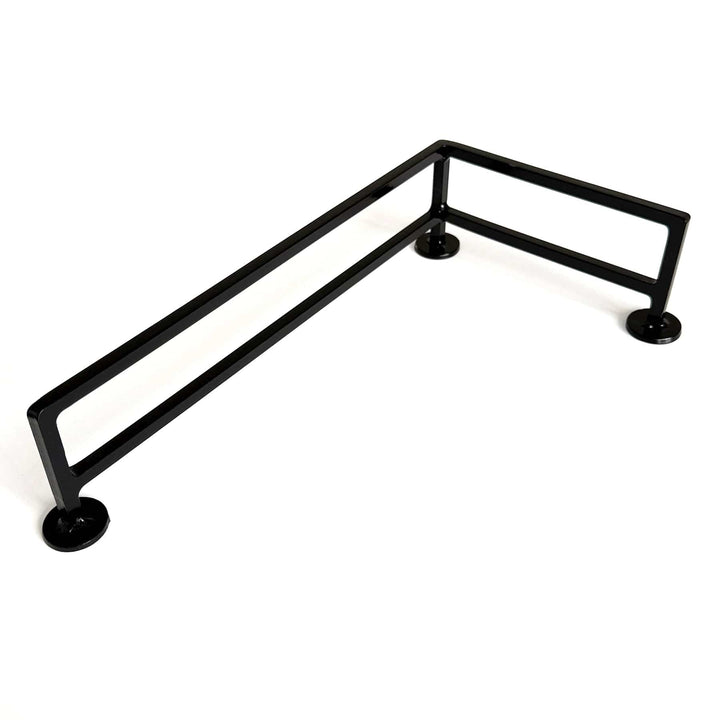 Teak Tuning Fence Style, Reverse L-Shaped Fingerboard Rail V2, 11" Long - Steel Construction - Made in USA - Black