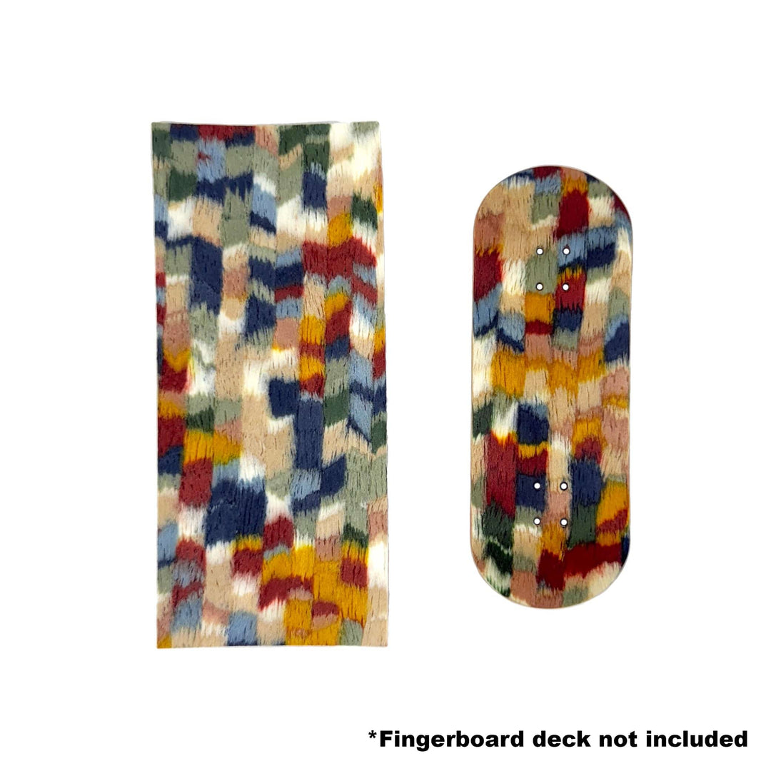 Teak Tuning Pro Fingerboards Wildwood Patchwork Veneer - 5 Sheets of Unique Veneer for Making Fingerboard Decks