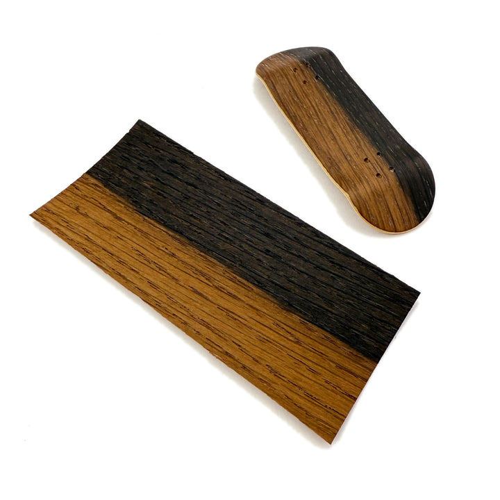 Teak Tuning Pro Fingerboards Smoked Oak Two Tone Veneer - 5 Sheets of Unique Veneer for Making Fingerboard Decks