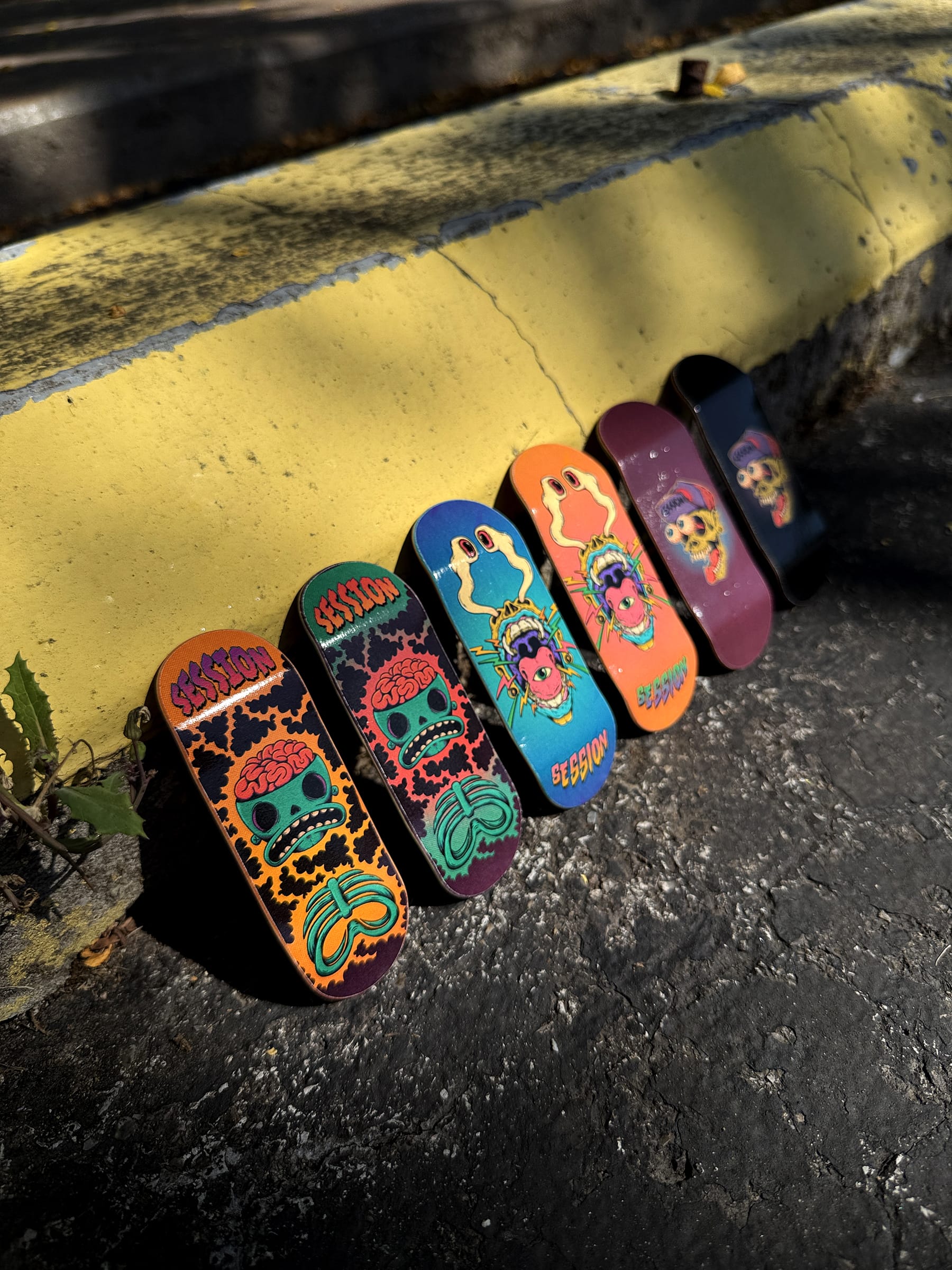 Session Fingerboards BLEM Session x TUIBZ Collab Deck - Random Graphic - Slightly Warped Blem Deck - FINAL SALE