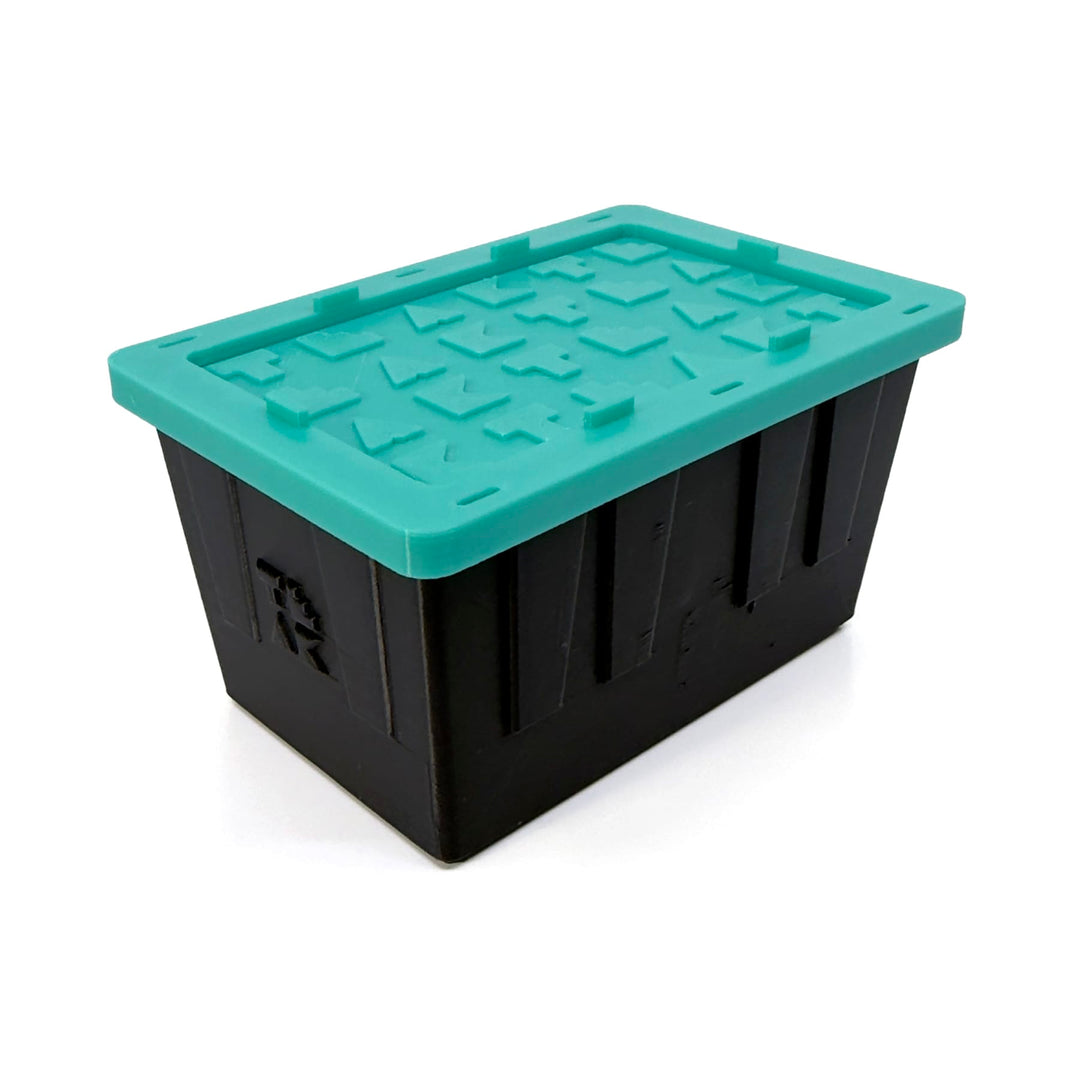 Teak Tuning Teak Tote - Fingerboard Storage Tote &amp; Organizer Tray - 4.875" Long, Stackable Mini Crates