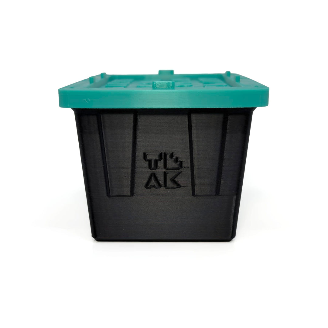 Teak Tuning Teak Tote - Fingerboard Storage Tote &amp; Organizer Tray - 4.875" Long, Stackable Mini Crates