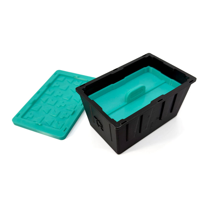 Teak Tuning Teak Tote - Fingerboard Storage Tote &amp; Organizer Tray - 4.875" Long, Stackable Mini Crates