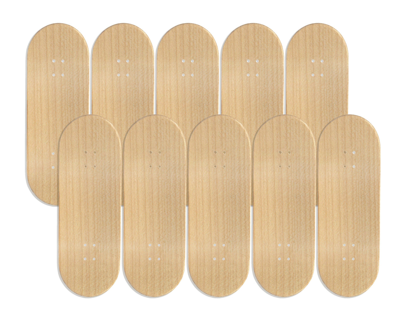 Teak Tuning 10pk Maker Series Maple Wooden Fingerboard Deck, "Unbranded" - 32mm x 97mm