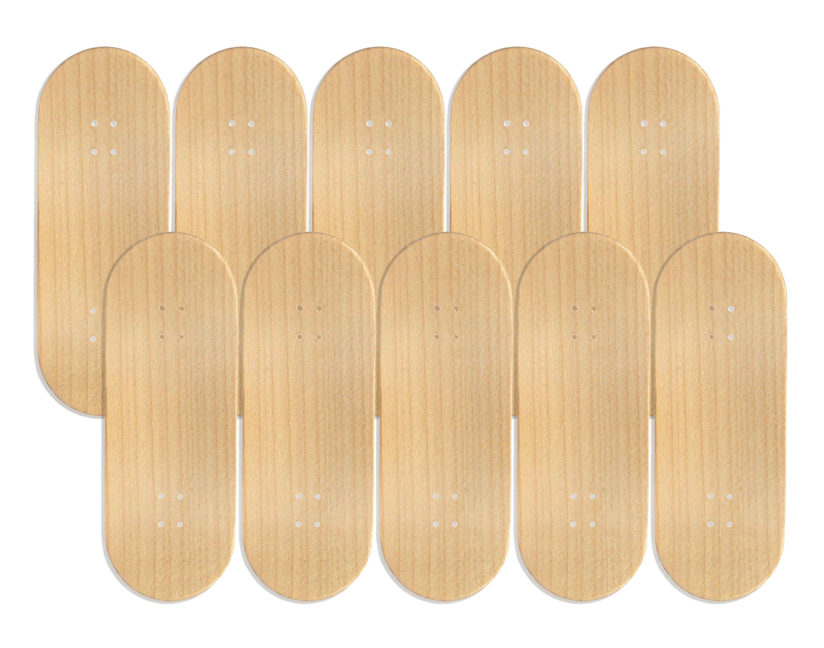 10pk Maker Series Maple Wooden Fingerboard Deck, "Unbranded" 34mm x