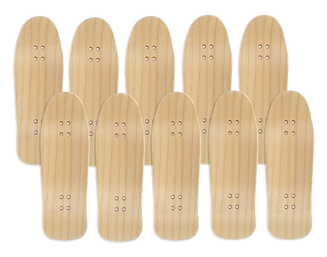 Teak Tuning 10pk Maker Series Maple Wooden Carlsbad Cruiser Fingerboard Deck, "Unbranded" - 34mm x 100mm