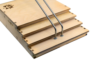 Teak Tuning *PRE-SALE* Teak Tuning Wooden Fingerboard "Ramped Stair Rail", 19 Inches - Collab with WoodOn