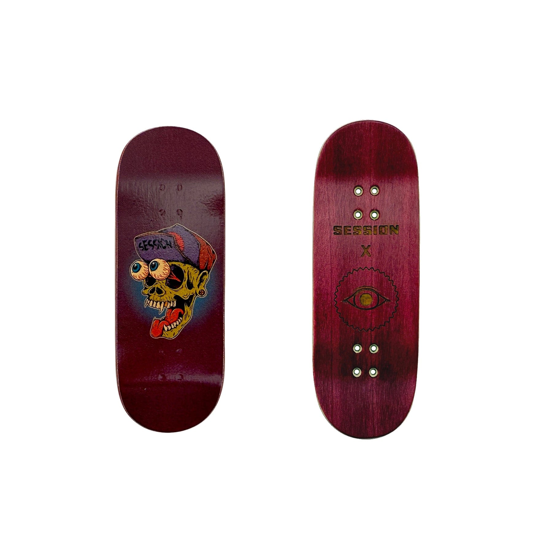 SESSION x TUIBZ Collab Decks - BROKEN (Maroon) - 32mm OR