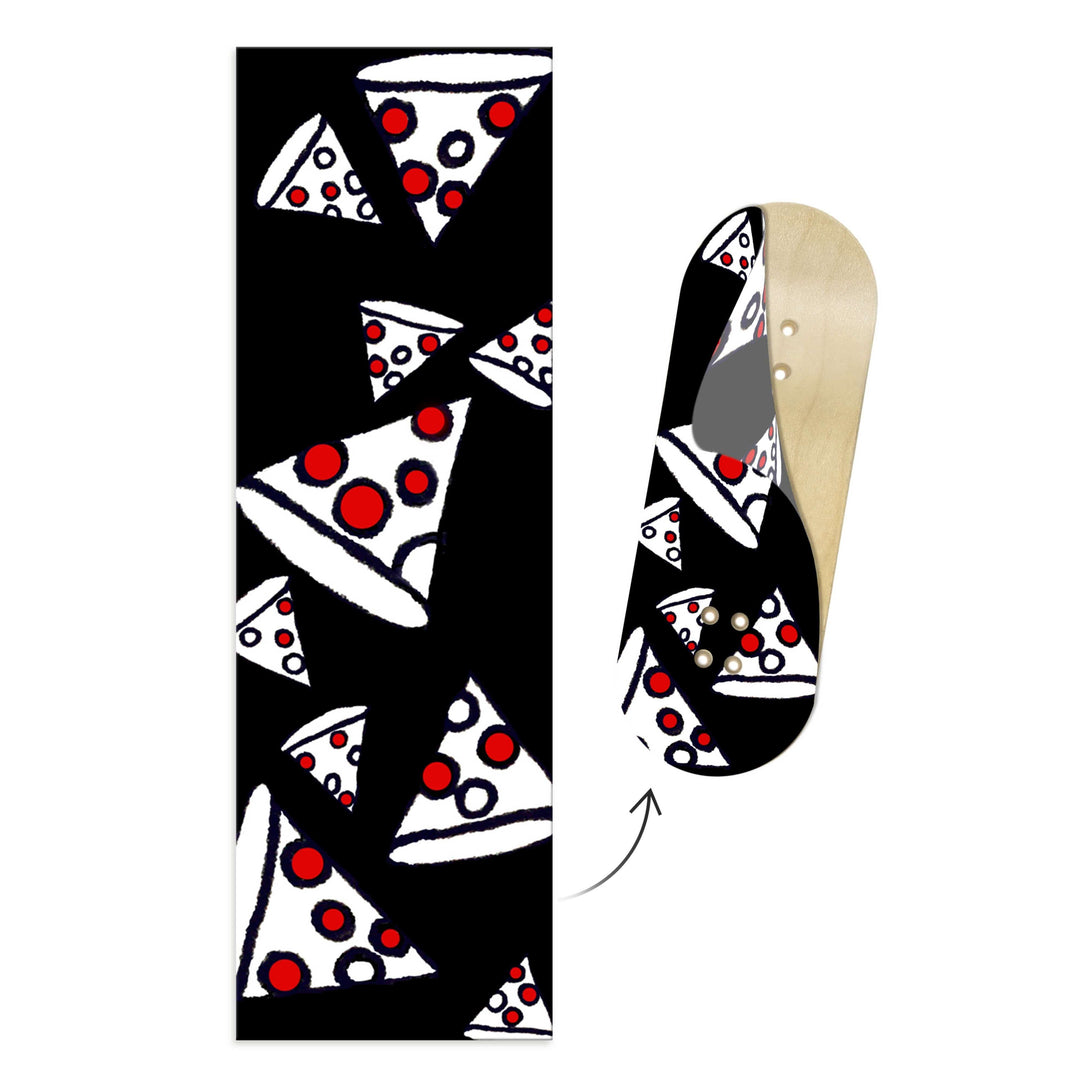 Teak Tuning "Pizza Frenzy" WellVentions Collaboration Deck Graphic Wrap - Designed by Isabela (age 14) - 35mm x 110mm