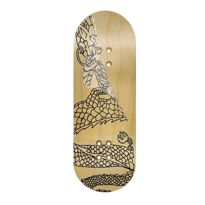 Teak Tuning "Black Dragon Born" WellVentions Collaboration Deck Graphic Wrap - Designed by Christian - 35mm x 110mm (Transparent Background)