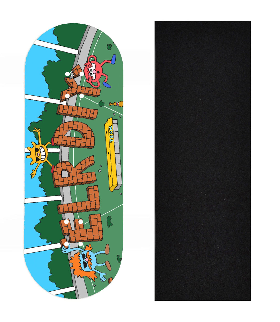 Teak Tuning East Little Rock DIY Fundraiser Fingerboard Deck - Popsicle Shape - Limited Edition Graphic Fingerboard Deck