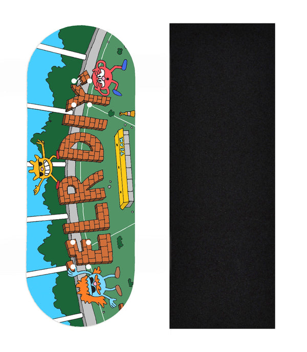 Teak Tuning East Little Rock DIY Fundraiser Fingerboard Deck - Popsicle Shape - Limited Edition Graphic Fingerboard Deck
