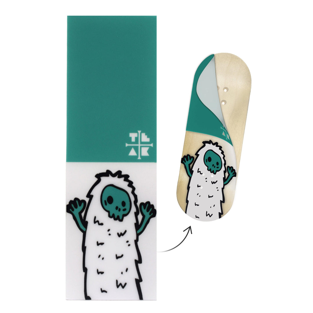 Teak Tuning "Teal Yeti" Deck Graphic Wrap (Transparent Background) - 35mm x 110mm