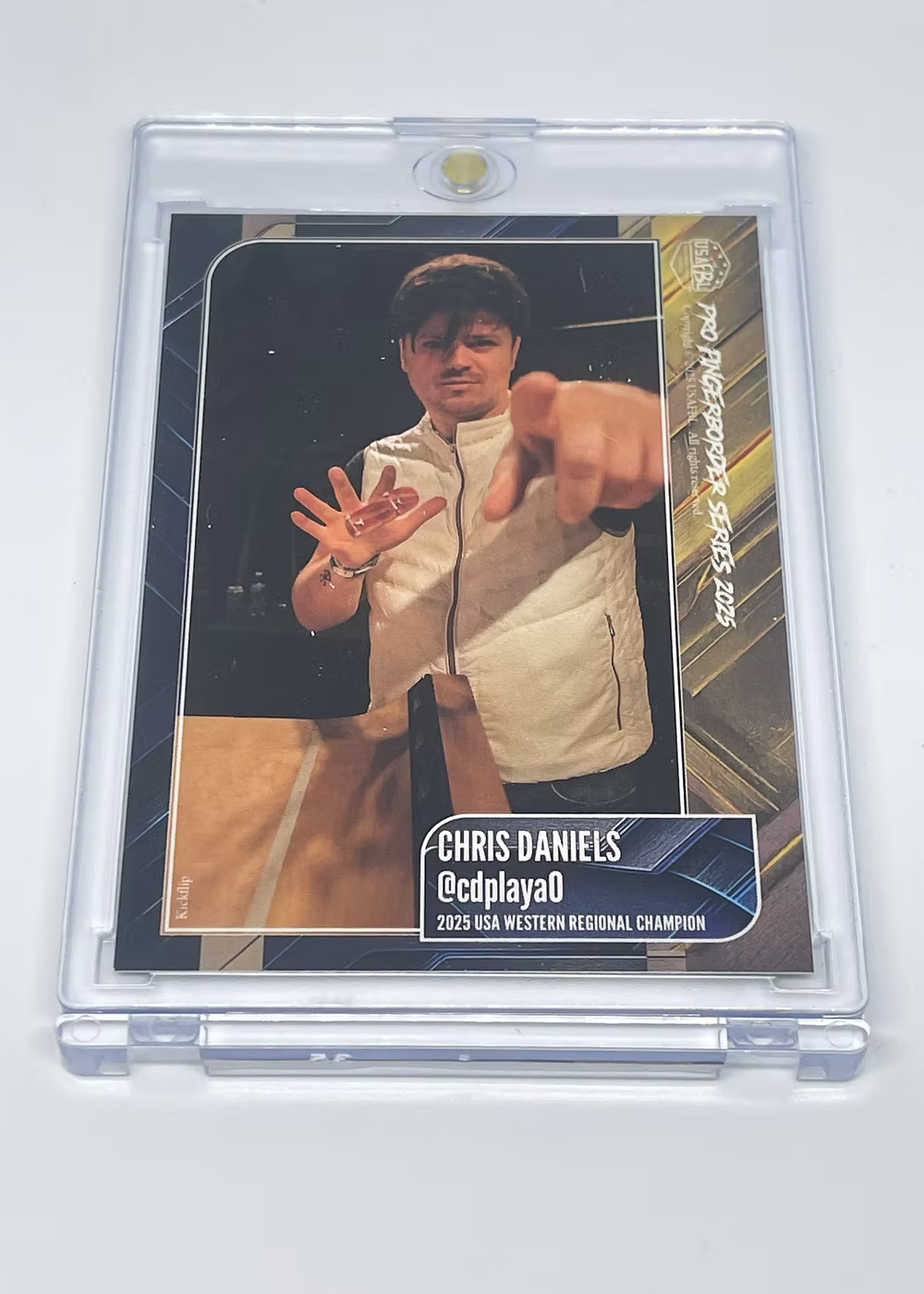 USAFBL USAFBL 2025 Pro Fingerboard Trading Cards - Individual Collector Cards in Cases Chris Daniels