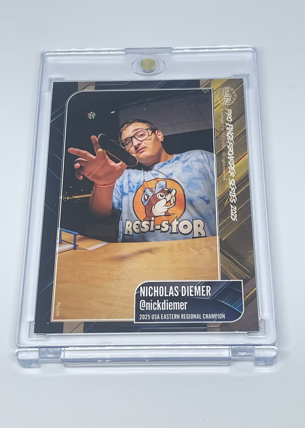 USAFBL 2025 Pro Fingerboard Trading Cards - Individual Collector Cards in Cases