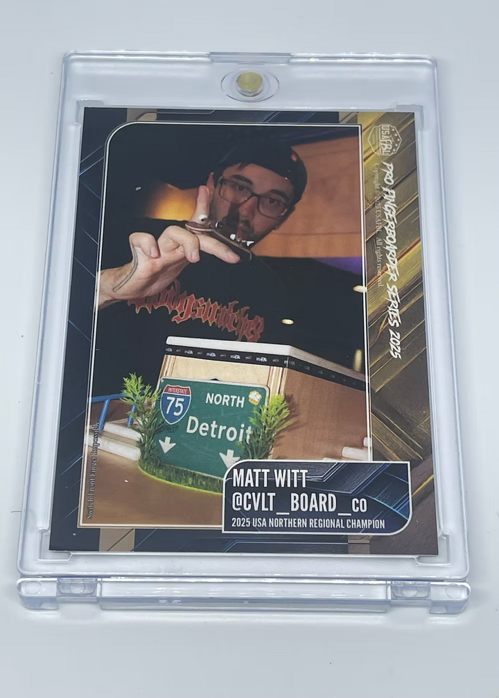 USAFBL 2025 Pro Fingerboard Trading Cards - Individual Collector Cards in Cases
