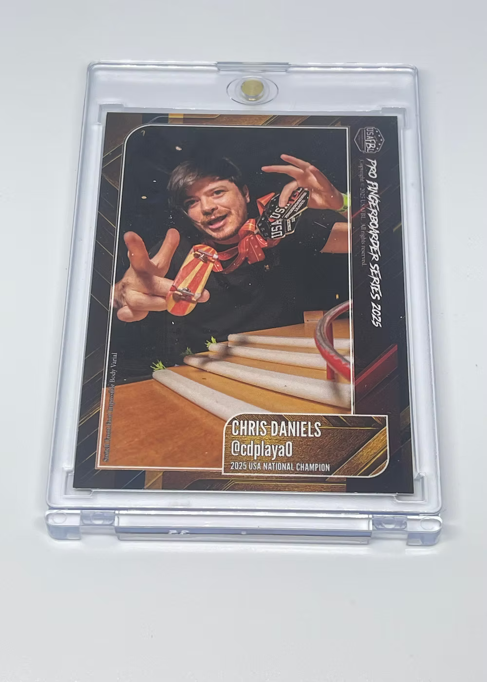 USAFBL 2025 Pro Fingerboard Trading Cards - Individual Collector Cards in Cases