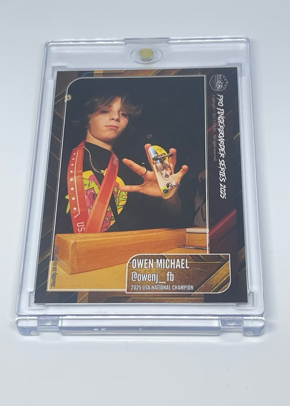 USAFBL 2025 Pro Fingerboard Trading Cards - Individual Collector Cards in Cases