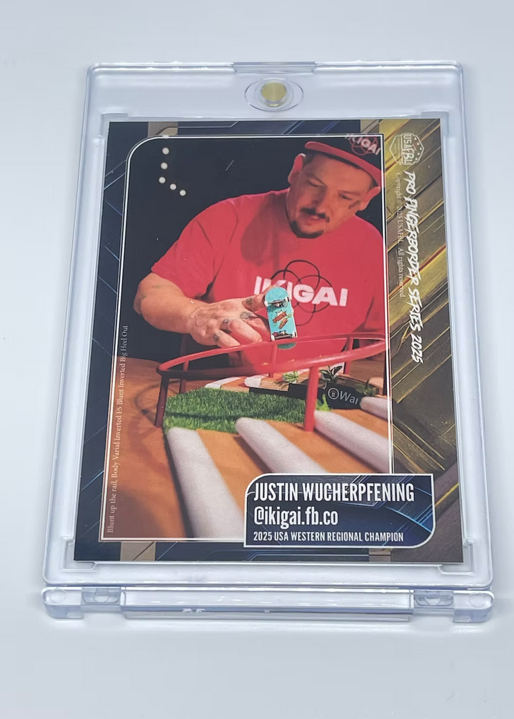 USAFBL USAFBL 2025 Pro Fingerboard Trading Cards - Individual Collector Cards in Cases Justin Wucherpfening