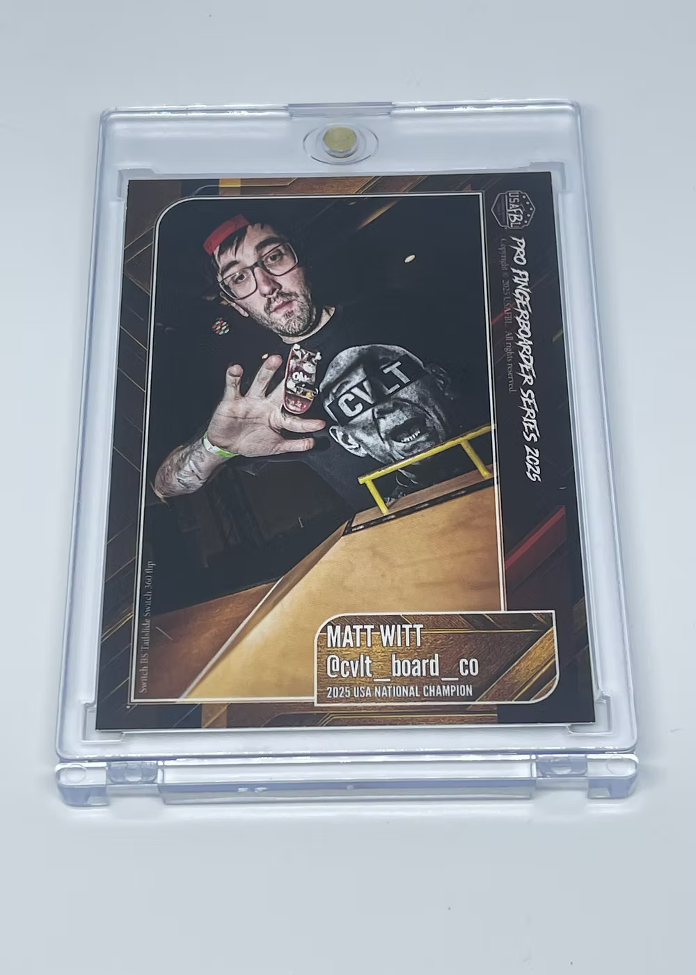 USAFBL 2025 Pro Fingerboard Trading Cards - Individual Collector Cards in Cases