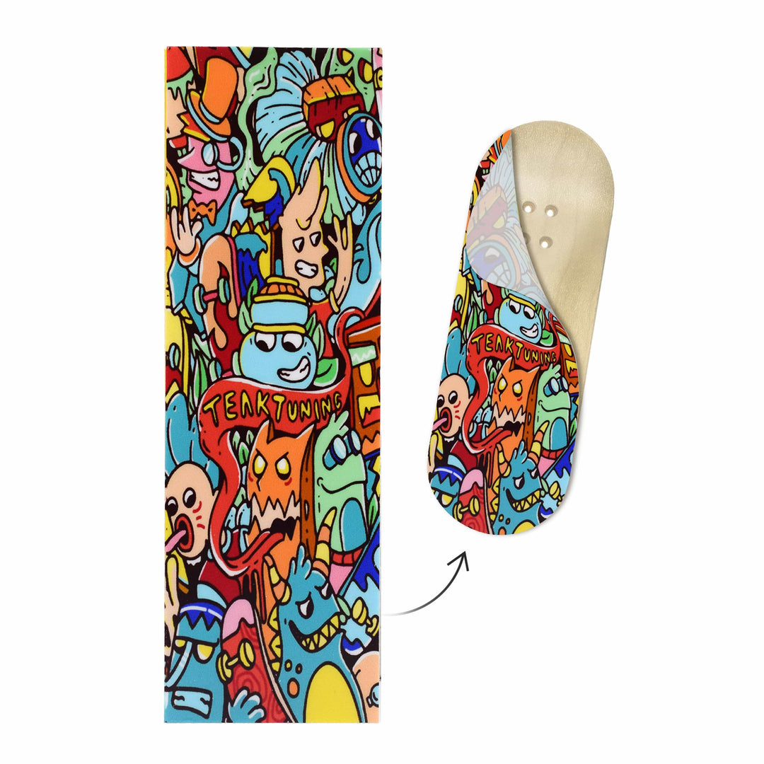 Teak Tuning "Bubble Bushings & Monsters" Deck Graphic Wrap - 35mm x 110mm