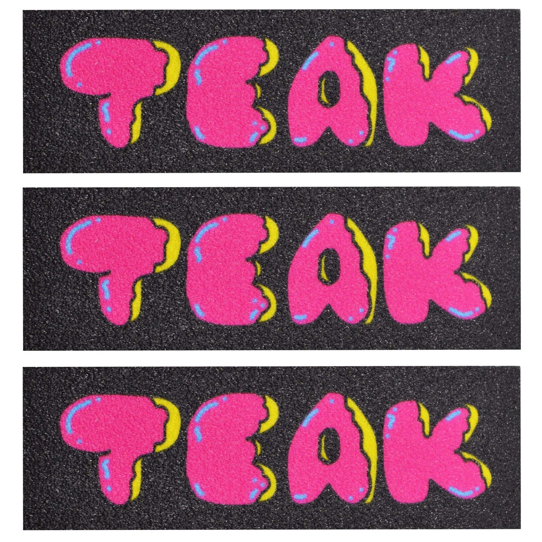 Teak Tuning 3PK Fingerboard Skate Grip Tape, Teak Donut Edition - 38mm x 114mm