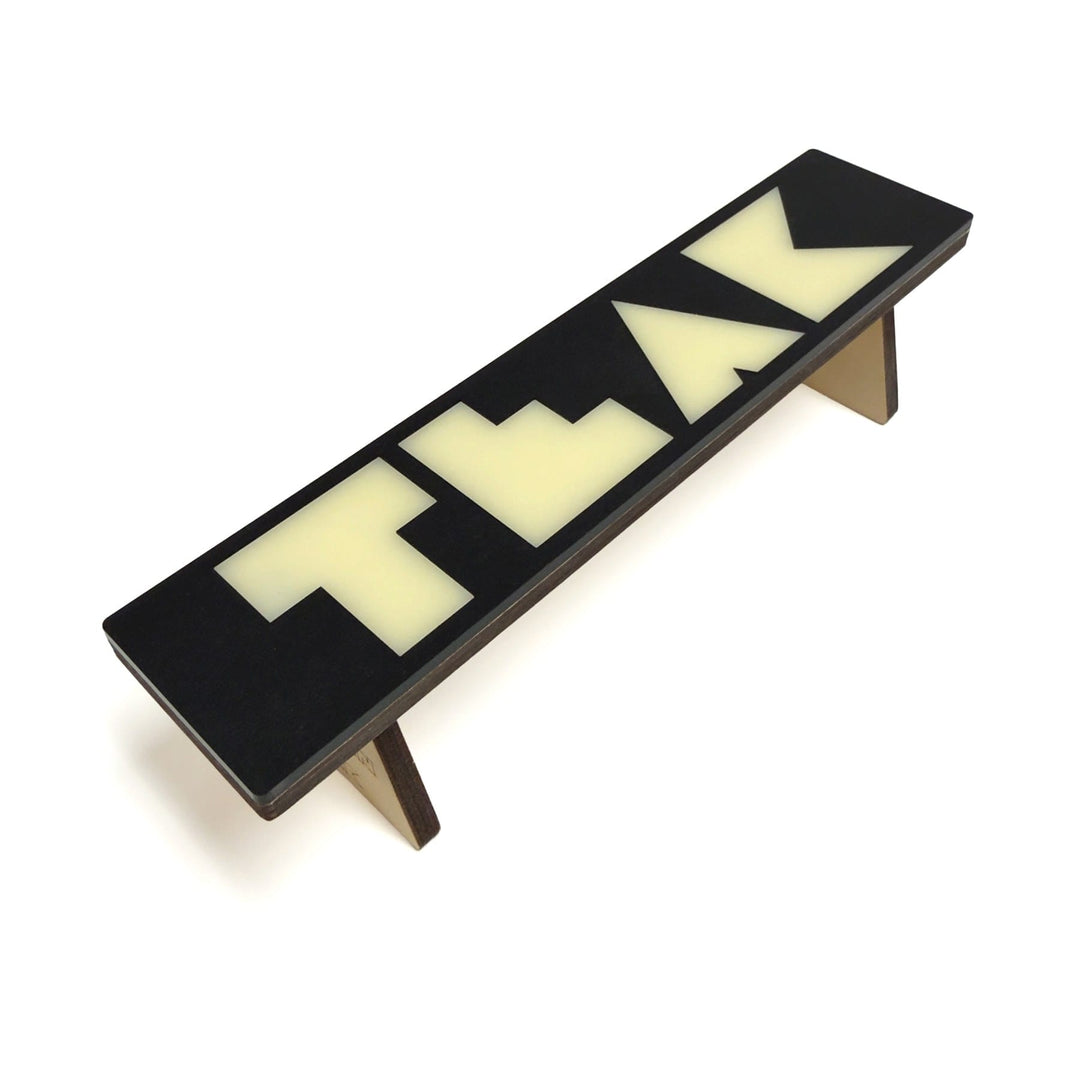 Session Fingerboards Session x Teak Halloween Bench - 7.875" Wooden Fingerboard Grind Obstacle, Ivory Inlay - Limited Edition