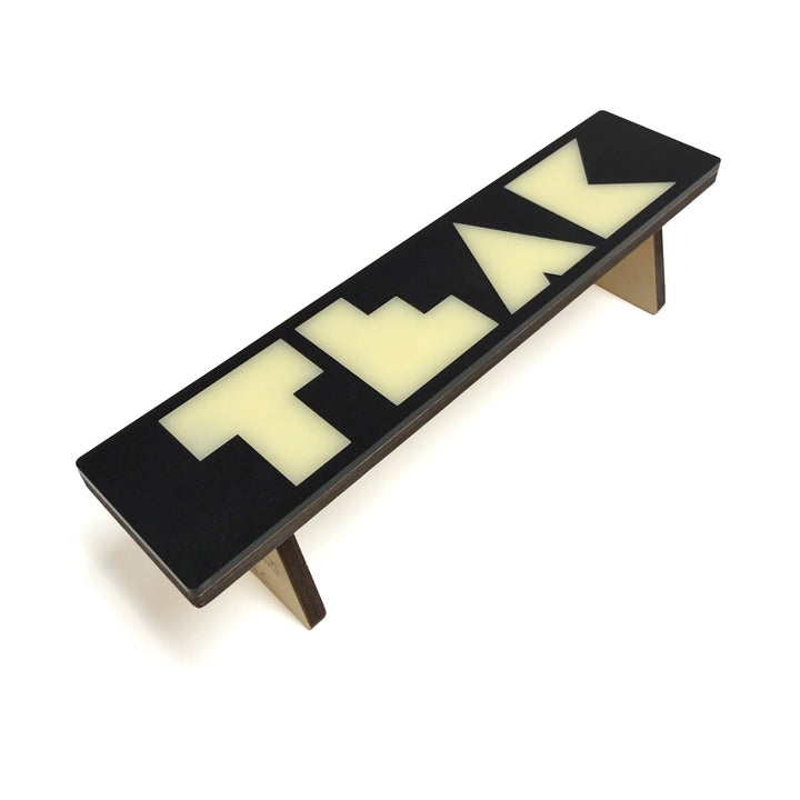 Session Fingerboards Session x Teak Halloween Bench - 7.875" Wooden Fingerboard Grind Obstacle, Ivory Inlay - Limited Edition