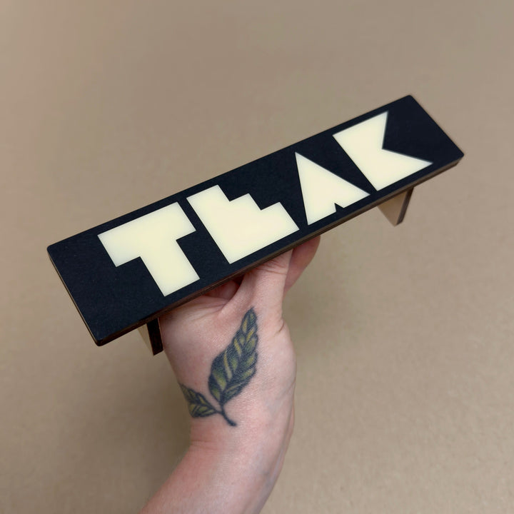 Session Fingerboards Session x Teak Halloween Bench - 7.875" Wooden Fingerboard Grind Obstacle, Ivory Inlay - Limited Edition