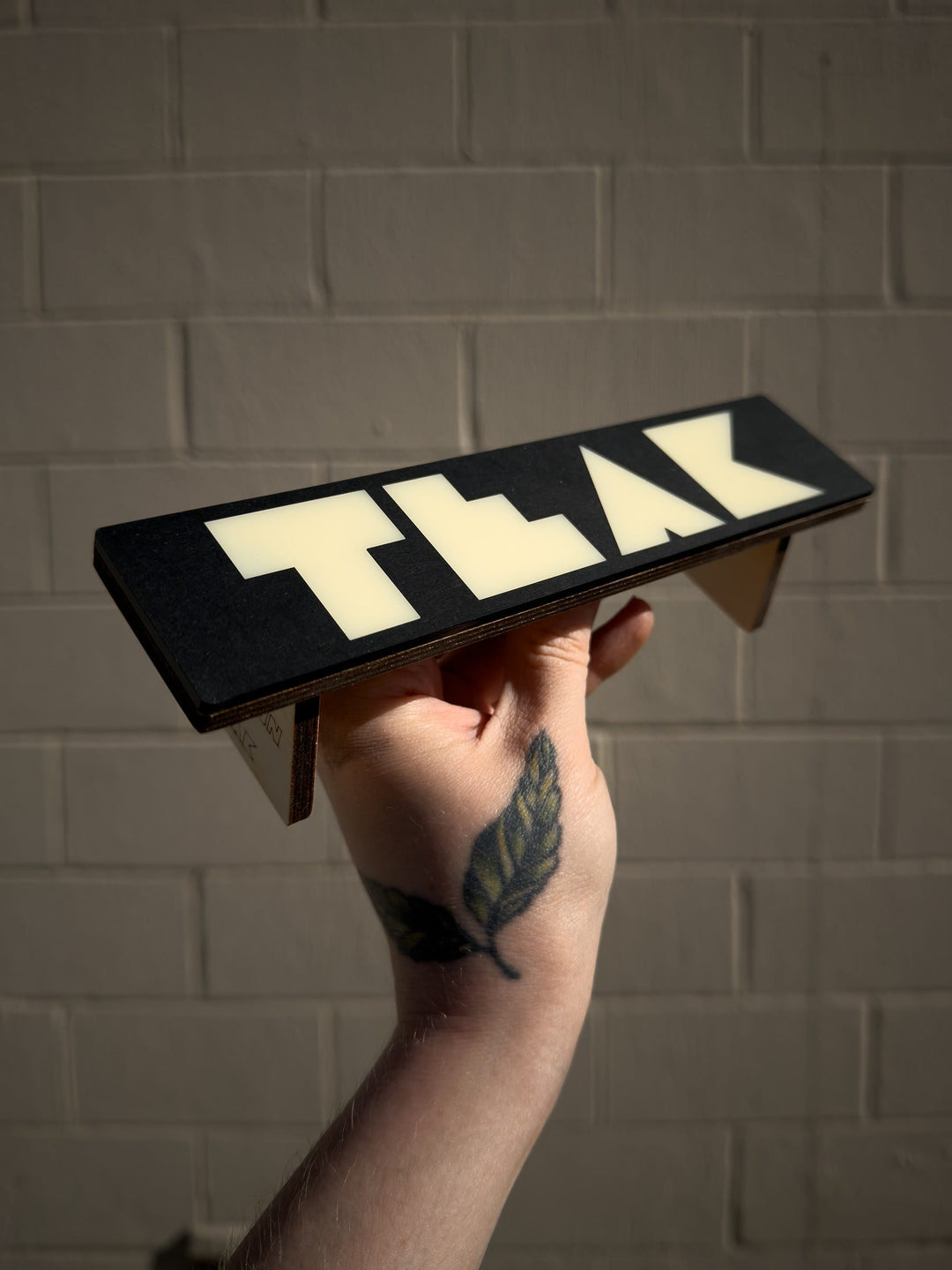 Session Fingerboards Session x Teak Halloween Bench - 7.875" Wooden Fingerboard Grind Obstacle, Ivory Inlay - Limited Edition