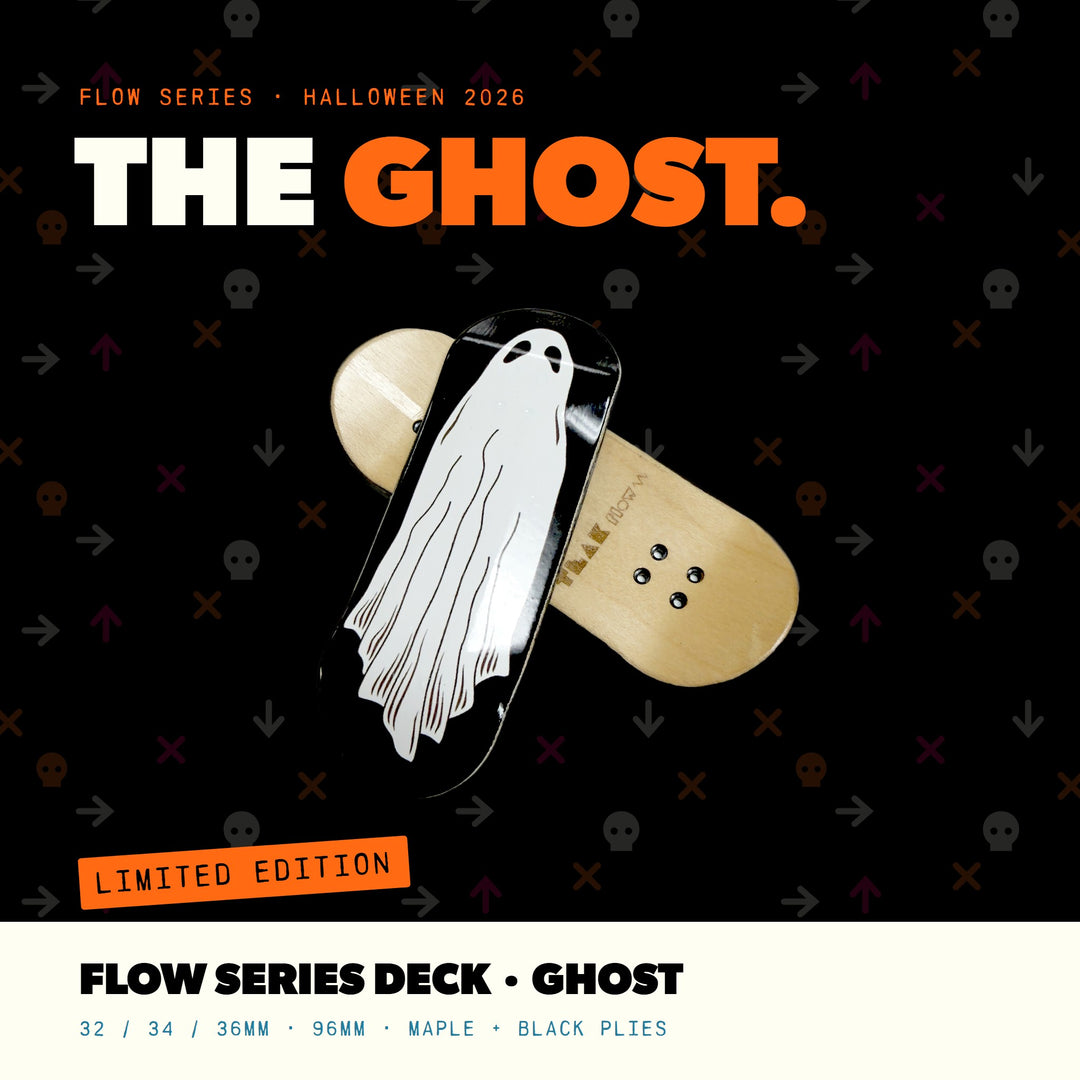 Teak Tuning Flow Series Wooden Fingerboard Deck - "Ghost" Halloween Limited Edition Graphic