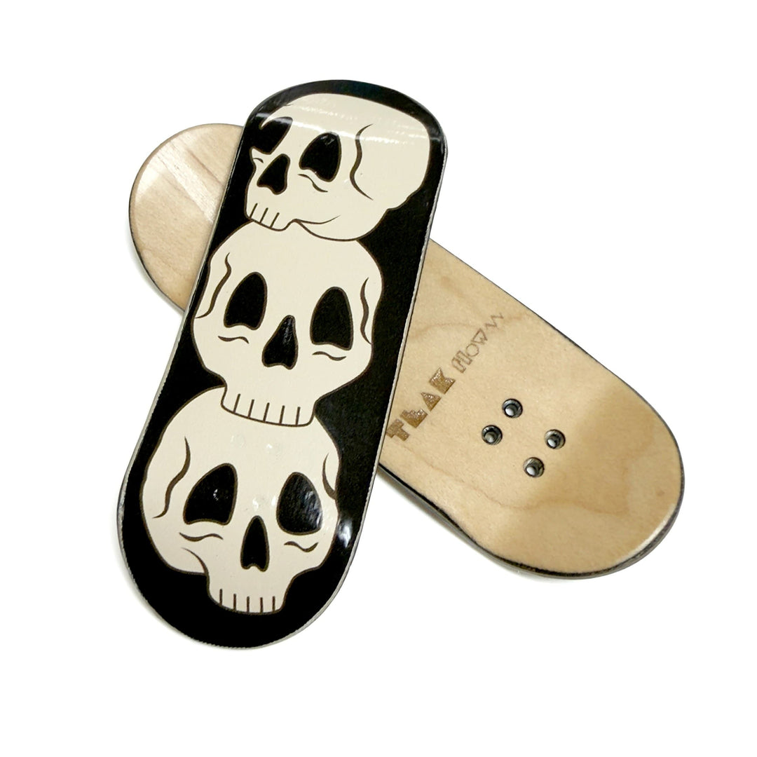 Teak Tuning Flow Series Wooden Fingerboard Deck - "Skulls" Halloween Limited Edition Graphic