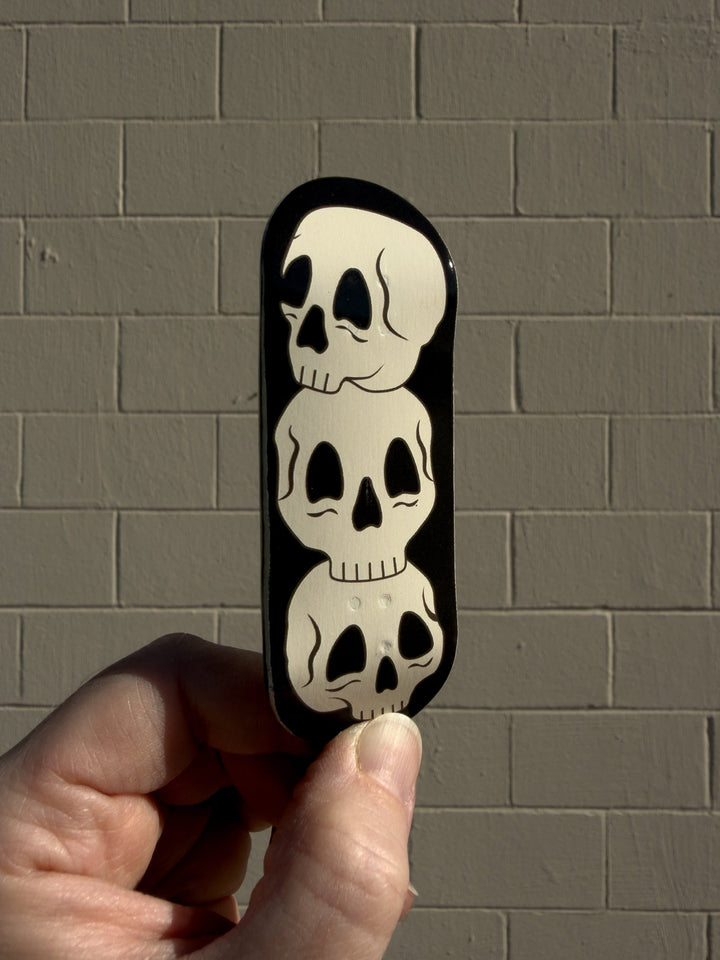 Teak Tuning Flow Series Wooden Fingerboard Deck - "Skulls" Halloween Limited Edition Graphic
