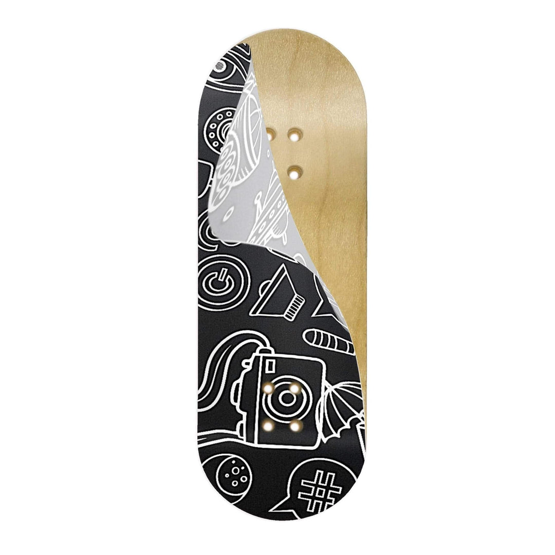 Teak Tuning Limited Edition "Black & White Space Sketch" Deck Graphic Wrap - 35mm x 110mm
