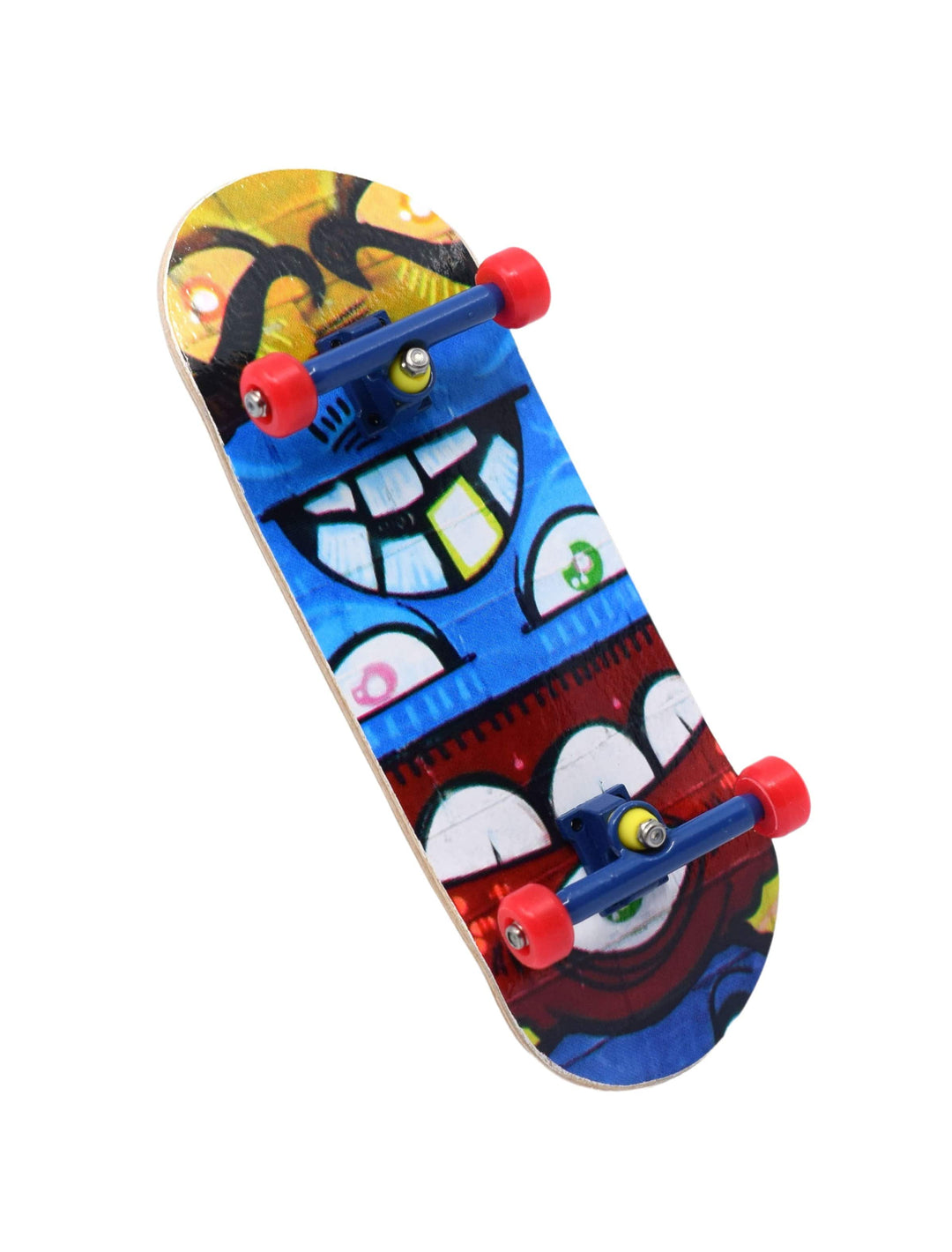 Teak Tuning 34mm Prolific Gen1 Fingerboard Complete - "Stack 'Em Monsters" Graphic - Gen1 Prodigy Trucks + Pro Duro Bubble Bushings