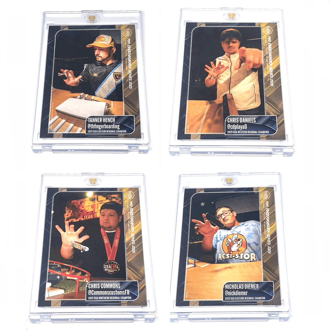 USAFBL USAFBL 2025 Pro Fingerboard Trading Cards - Individual Collector Cards in Cases