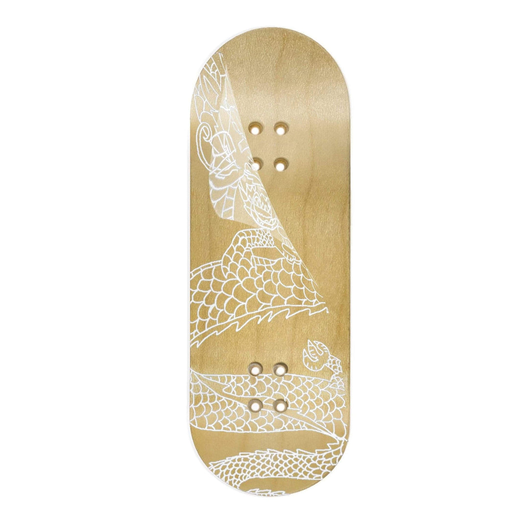 Teak Tuning "White Dragon Born" WellVentions Collaboration Deck Graphic Wrap - Designed by Christian - 35mm x 110mm (Transparent Background)