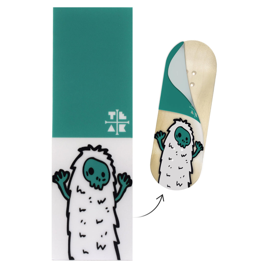 Teak Tuning "Teal Yeti" Deck Graphic Wrap (Transparent Background) - 35mm x 110mm
