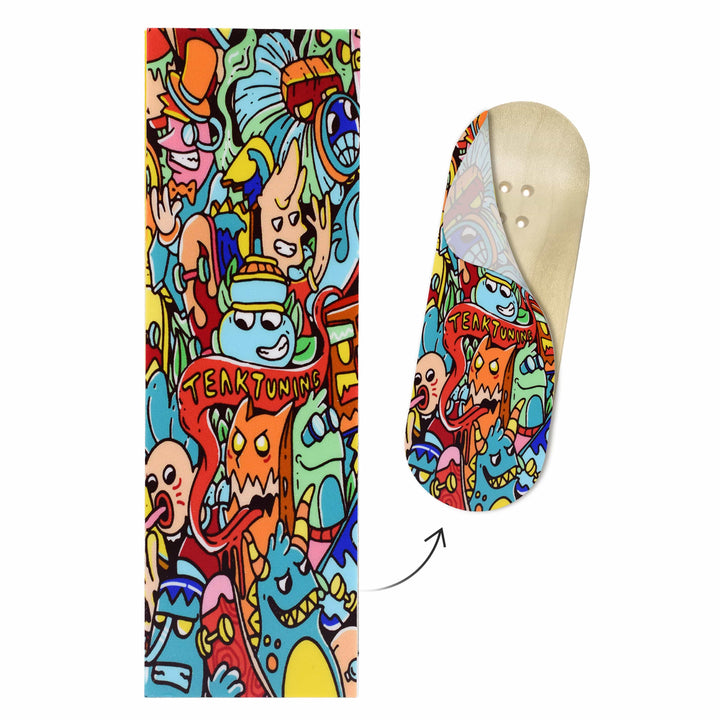 Teak Tuning "Bubble Bushings & Monsters" Deck Graphic Wrap - 35mm x 110mm