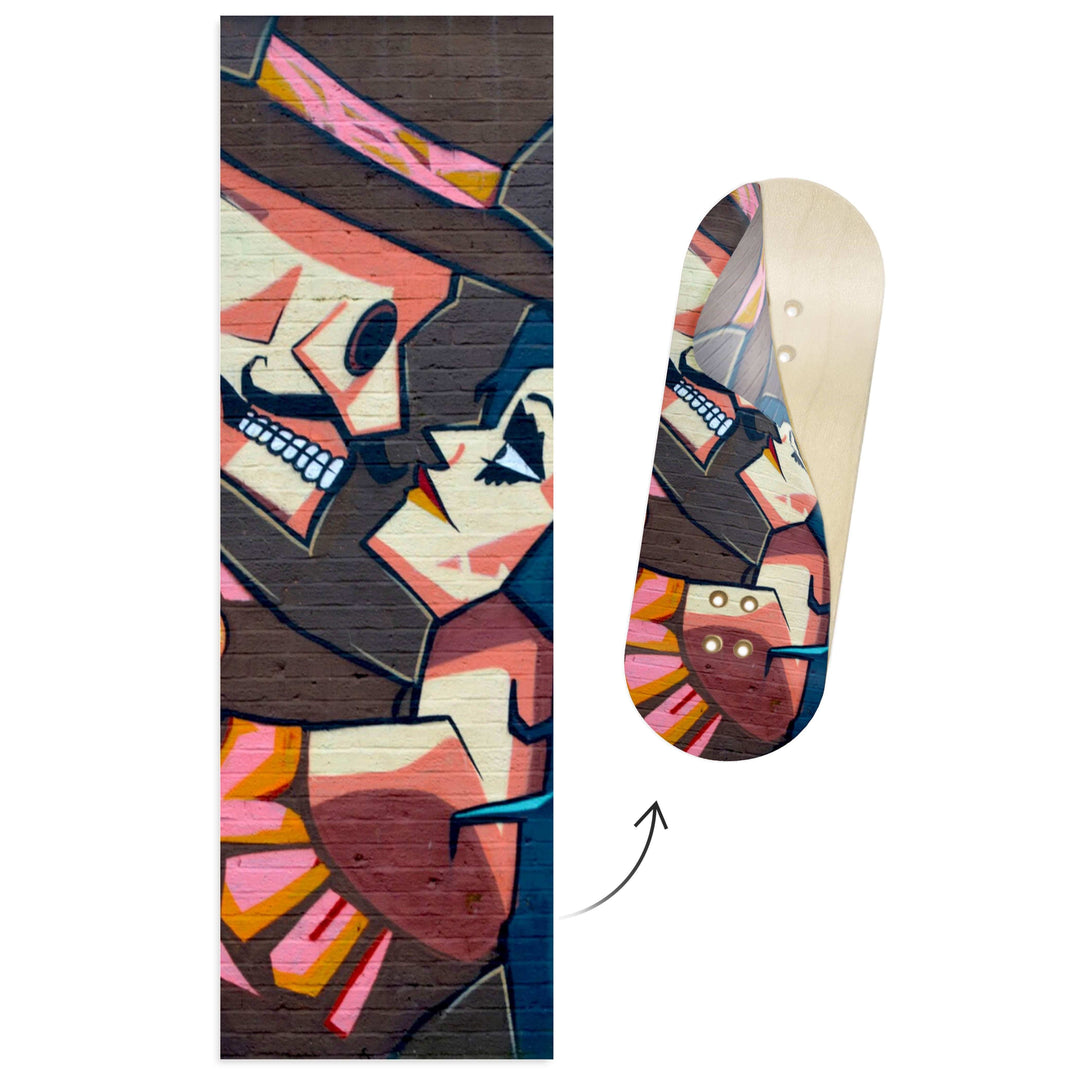 Teak Tuning "Skeleton Love" Deck Graphic Wrap - 35mm x 110mm